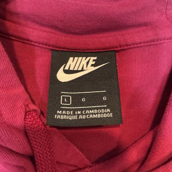 Nike FC Barcelona Pullover Hoodie 100% Cotton Noble Red Royal Blue Logo Soccer L - Picture 4 of 9